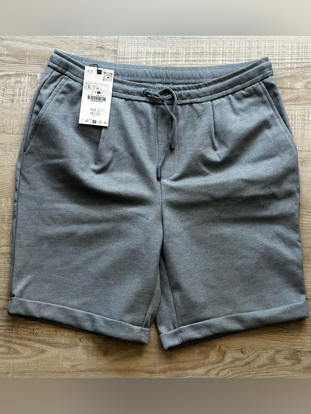 Zara Men's Casual Drawstring Shorts - Gray